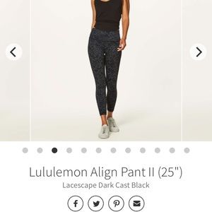Lululemon Align 25” Lacescape Dark Cast